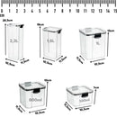 Kit 5 Potes Herméticos Crystal-Lock