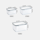 Kit 3 Potes Herméticos para Geladeira com Cesto Drenante